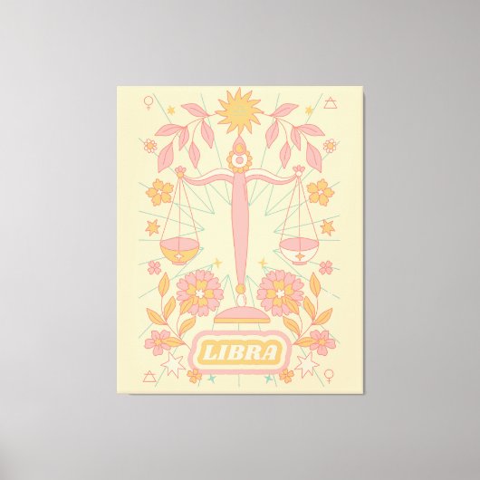 Libra Celestial Zodiac Pastel Dreams Mauer Leinwanddruck (Vorderseite)