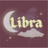 Libra Celestitic Ästhetische Dreamy Moon Cloud Sta Aufkleber (Vorderseite)