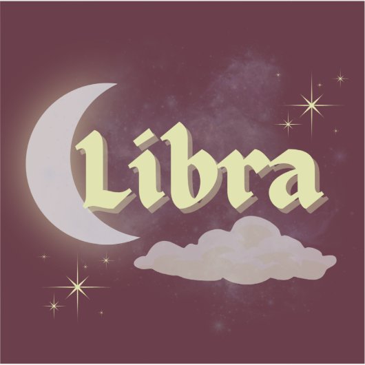 Libra Celestitic Ästhetische Dreamy Moon Cloud Sta Aufkleber (Vorderseite)