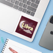 Libra Celestitic Ästhetische Dreamy Moon Cloud Sta Aufkleber (Laptop mit iPhone)