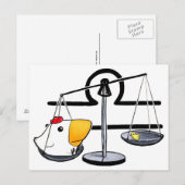 Libra Chicken Postcard Postkarte (Vorne/Hinten)