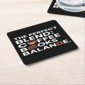 Libra Coffee Books Balance Paper Coaster Rechteckiger Pappuntersetzer (angewinkelt)