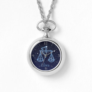 Libra Constellation and Zodiac Sign with Stars Armbanduhr