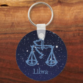 Libra Constellation and Zodiac Sign with Stars Schlüsselanhänger (Vorderseite)