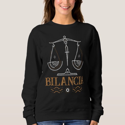 Libra Constellation Bi Zodiac Sign Sweatshirt (Vorderseite)