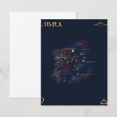 Libra Constellation - Einzigartiges Libra Lover Ge Einladung (Vorne/Hinten)