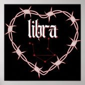 Libra Constellation Gothic Dark Celestial Art Poster (Vorne)