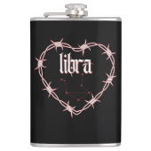 Libra Constellation Gothic Dark Celestial Edgy Flachmann (Vorderseite)