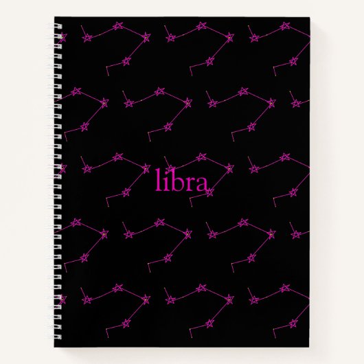 Libra Constellation Hardcover Spiral Sketchbook Notizblock (Vorderseite)