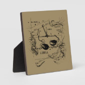 Libra Constellation Hevelius 1690 Dekor Fotoplatte (Vorderseite)