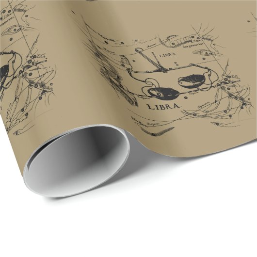 Libra Constellation Hevelius 1690 Dekor Geschenkpapier (Rolleneckpunkt)