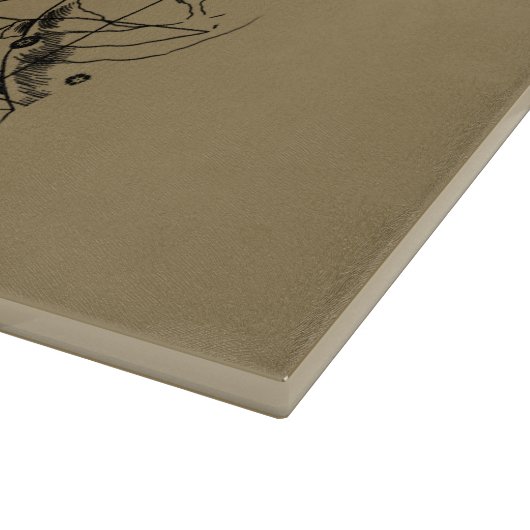 Libra Constellation Hevelius 1690 Dekor Schneidebrett (Ecke)