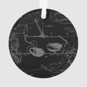 Libra Constellation Hevelius 1690 Gravierstil Ornament