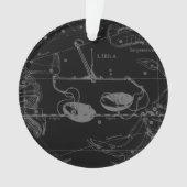 Libra Constellation Hevelius 1690 Gravierstil Ornament (Vorderseite)