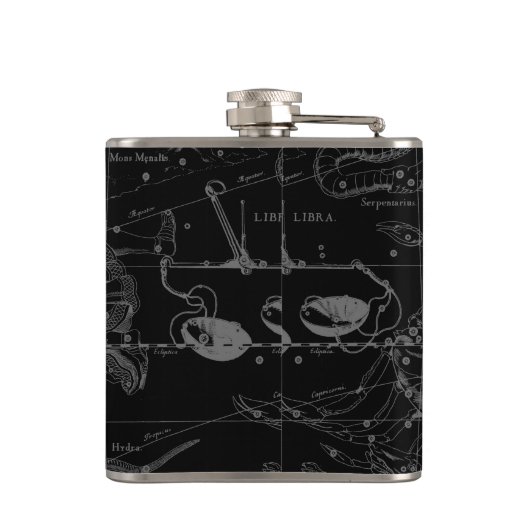 Libra Constellation Hevelius circa 1690 Flachmann (Rückseite)