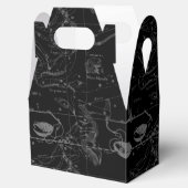 Libra Constellation Map Hevelius 1690 auf Schwarz Geschenkschachtel (Geöffnet)