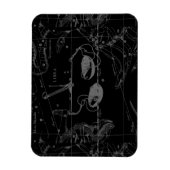 Libra Constellation Map Hevelius 1690 auf Schwarz Magnet (Vertikal)