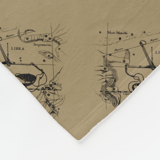 Libra Constellation Map Hevelius 1690 Sept Okt Fleecedecke (Ecke)