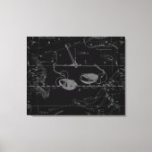 Libra Constellation Map Hevelius 1690 Sept Okt Leinwanddruck (Vorderseite)