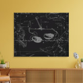 Libra Constellation Map Hevelius 1690 Sept Okt Leinwanddruck (Insitu (Wohnzimmer))