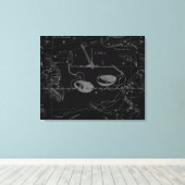 Libra Constellation Map Hevelius 1690 Sept Okt Leinwanddruck (Insitu (Holzboden))