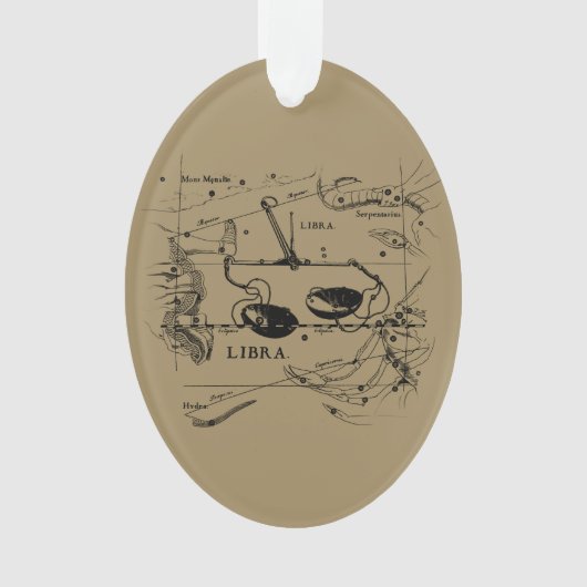 Libra Constellation Map Hevelius circa 1690 Ornament (Vorderseite)