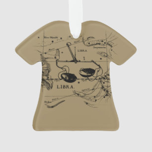 Libra Constellation Map Hevelius circa 1690 Ornament