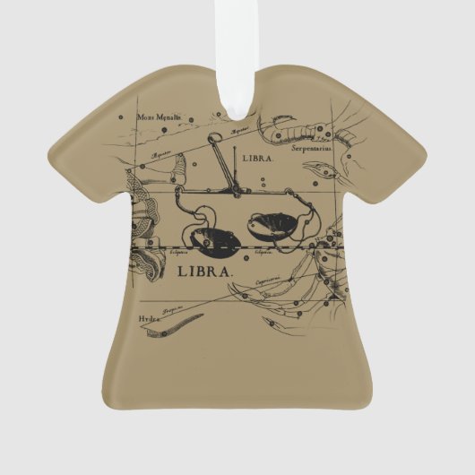 Libra Constellation Map Hevelius circa 1690 Ornament (Rückseite)