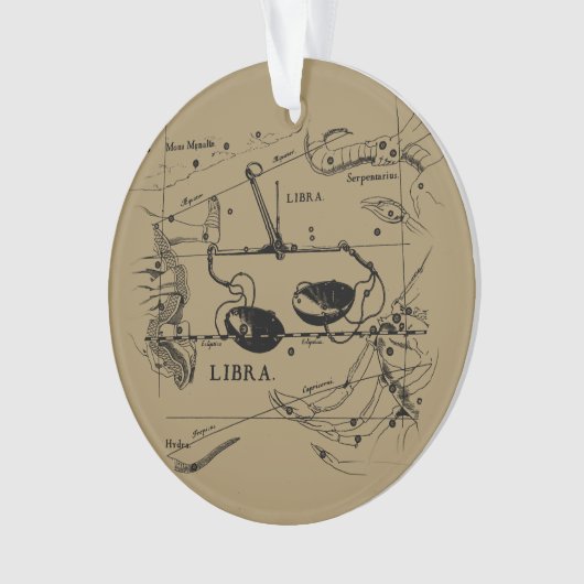 Libra Constellation Map Hevelius circa 1690 Ornament (Vorderseite)