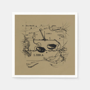 Libra Constellation Map Hevelius circa 1690 Serviette