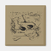 Libra Constellation Map Hevelius Dekor 1690 Magnet (Vorne)
