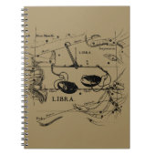 Libra Constellation Map Hevelius Dekor 1690 Notizblock (Vorderseite)