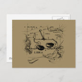 Libra Constellation Map Hevelius Dekor 1690 Postkarte (Vorne/Hinten)