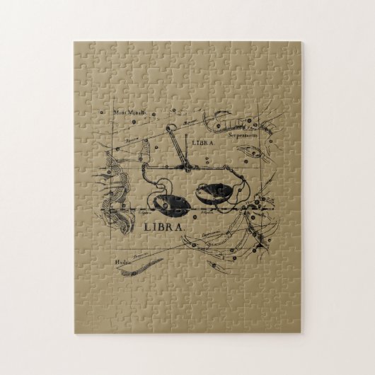 Libra Constellation Map Hevelius Dekor 1690 Puzzle (Vertikal)