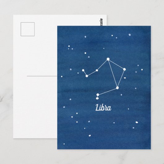 Libra Constellation Night Sky Postkarte (Vorne/Hinten)