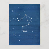 Libra Constellation Night Sky Postkarte (Vorderseite)