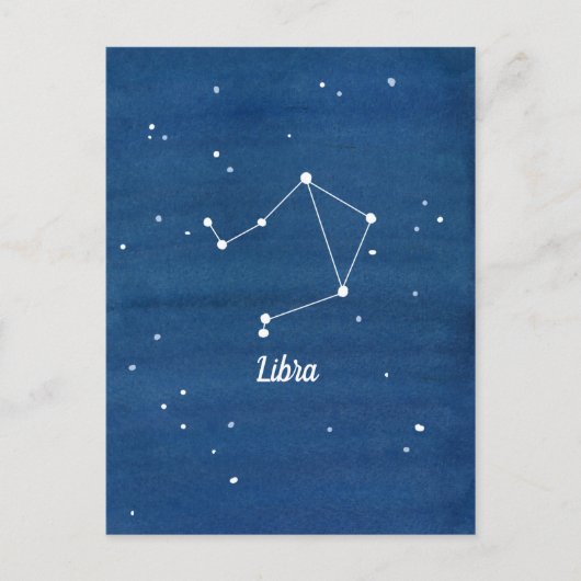 Libra Constellation Night Sky Postkarte (Vorderseite)
