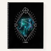Libra Constellation & Zodiac-Symbol Notizblock (Vorderseite)