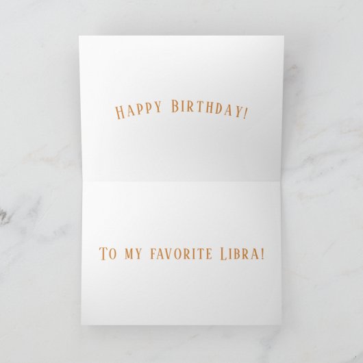 Libra & Cosmos Geburtskarte Feiertagskarte (Innenseite)