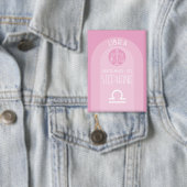 Libra Custom Birthdate - Zodiac - Modernes Design Button (Insitu)