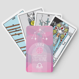 Libra Custom Birthdate - Zodiac - Modernes Design Spielkarten