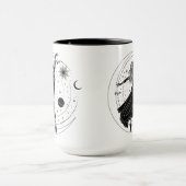 Libra Dancing Girl 15oz Black Rim Tasse (Zentrum)