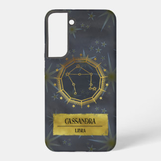 Libra Dark Zodiac Astrologie: Schwarz & Gold Samsung Galaxy Hülle