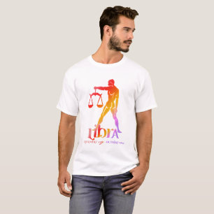 Libra die Scales Astrologie Zodiac Red & Orange T-Shirt