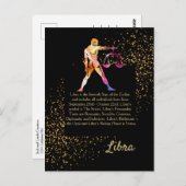 Libra die Skala Postkarte (Vorne/Hinten)