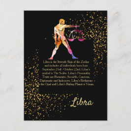 Libra die Skala Postkarte