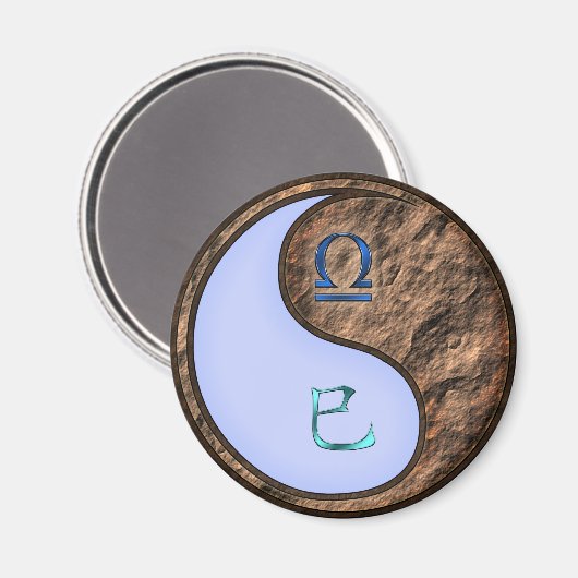 Libra & Earth Snake Magnet (Vorderseite/Rückseite)