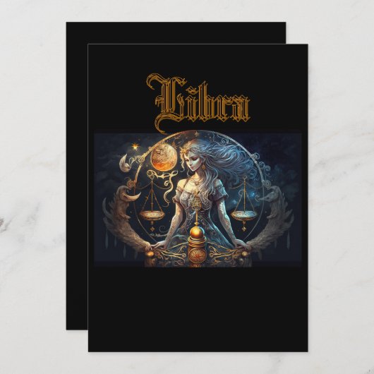 Libra Einladung (Vorne/Hinten)