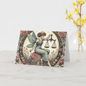 Libra Fairy Karte (Gelbe Blume)