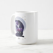 Libra Feminine Lila Zodiac Design Kaffeetasse (Vorderseite Links)